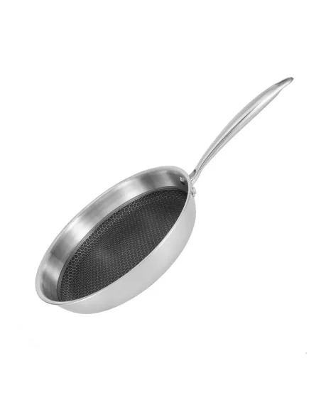 Sarten Resto Antiadh. 28 cm Ancho 5.5 cm Alto Acero Inox Induccion Mango Ergonómico