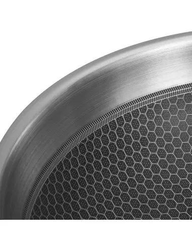 Wok Resto Antiadh. 28 cm Ancho 7.5 cm Ancho Inox Induccion Mango Ergonómico