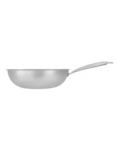 Wok Resto Antiadh. 28 cm Ancho 7.5 cm Ancho Inox Induccion Mango Ergonómico 2