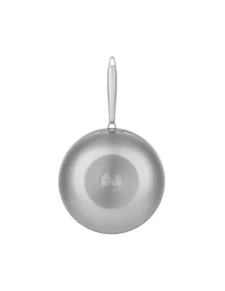Wok Resto Antiadh. 28 cm Ancho 7.5 cm Ancho Inox Induccion Mango Ergonómico