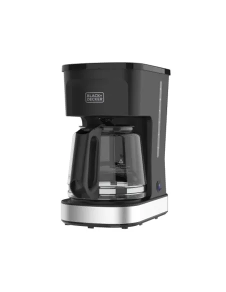 Cafetera Black Decker-12 Tazas-Sistema Vortex-Boton Encendido Y Apagado-Franja Silver