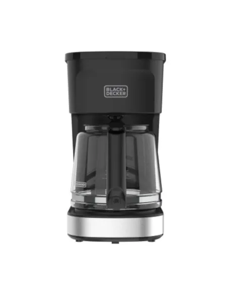 Cafetera Black Decker-12 Tazas-Sistema Vortex-Boton Encendido Y Apagado-Franja Silver