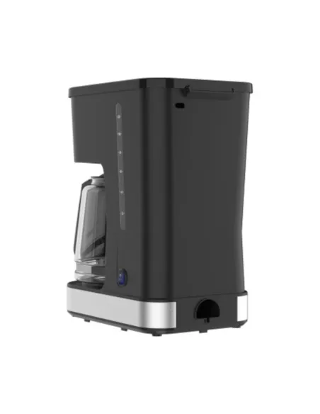 Cafetera Black Decker-12 Tazas-Sistema Vortex-Boton Encendido Y Apagado-Franja Silver
