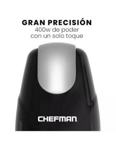 Licuadora Todo En 1 Chefman 400 W Dos Vasos Cuchillas Cuadruples Con Tapa Negro