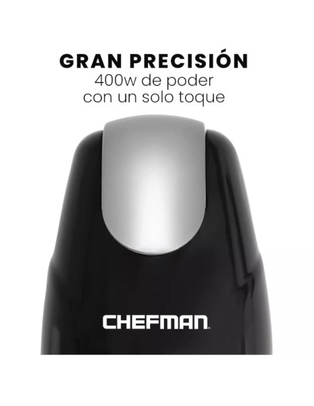 Licuadora Todo En 1 Chefman 400 W Dos Vasos Cuchillas Cuadruples Con Tapa Negro