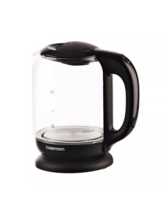 Tetera Eléctrica Chefman Inalámbrica 1 7 L Luz LED Jarra De Cristal Negro