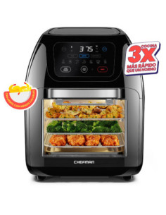 Freidora De Aire Chefman Con Horno 10 L Pantalla Touch 1700 W Apagado Aut Negro