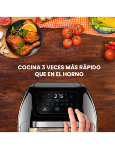 Freidora De Aire Chefman Con Horno 10 L Pantalla Touch 1700 W Apagado Aut Negro 2